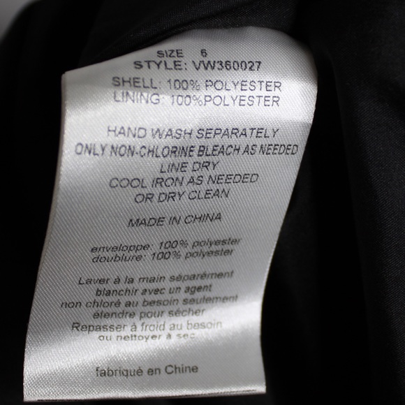 White by Vera Wang Column Chiffon Bridal Dress -C - Picture 7 of 8